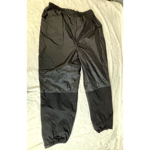 FirstGear Pants Mens LARGE Black Motorcycle Riding Overpant Nylon Waterproof